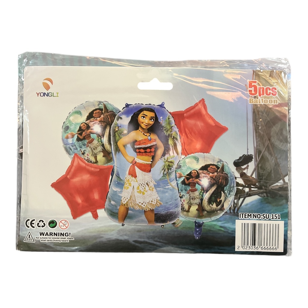 Set de 5 Globos Foil Temáticos