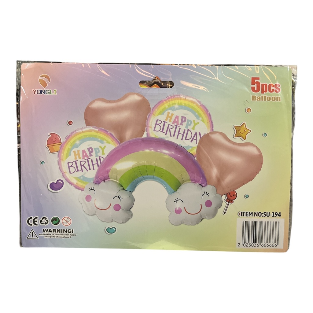 Set de 5 Globos Foil Temáticos