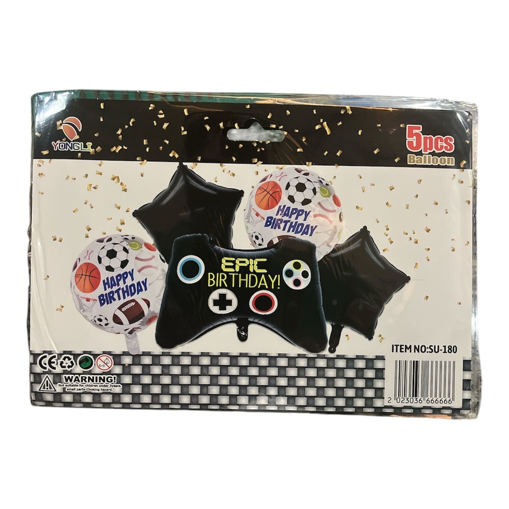 Set de 5 Globos Foil Temáticos