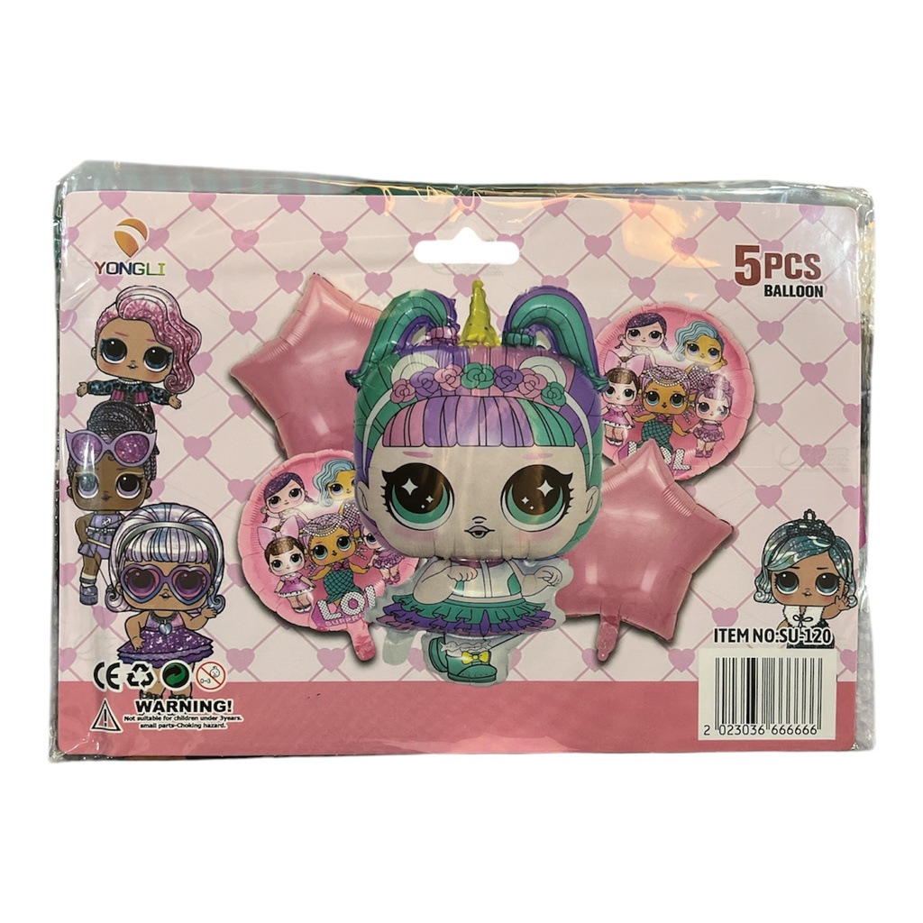 Set de 5 Globos Foil Temáticos