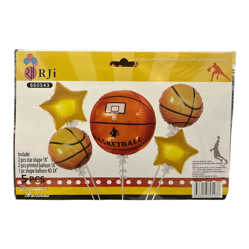 Set de 5 Globos Foil Temáticos