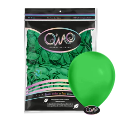 Globo Latex Q'Wao 12" Clásico 100pz Verde