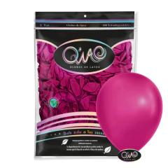 Globo Latex Q'Wao 12" Clásico 100pz Fucsia