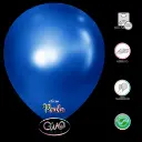 Globo Latex Q'Wao 10" Aperlado 100pz Azul