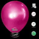 Globo Latex Q'Wao 10" Aperlado 100pz Malva