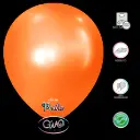 Globo Latex Q'Wao 10" Aperlado 100pz Naranja