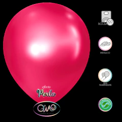 Globo Latex Q'Wao 10" Aperlado 100pz Rojo