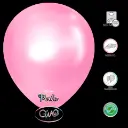 Globo Latex Q'Wao 10" Aperlado 100pz Rosa