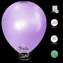 Globo Latex Q'Wao 10" Aperlado 100pz Violeta