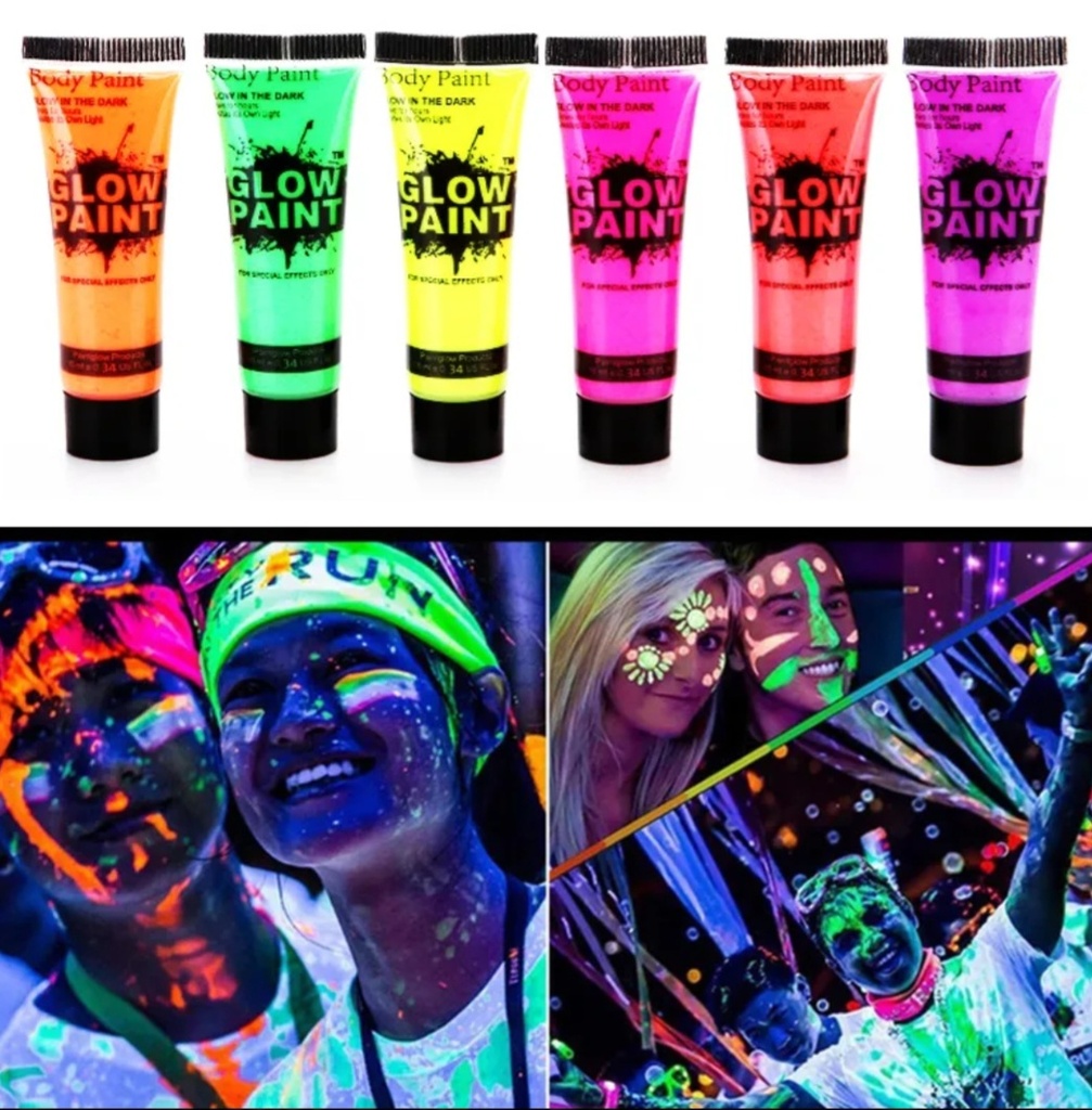 Tubo de Pintura Neón Paint Glow